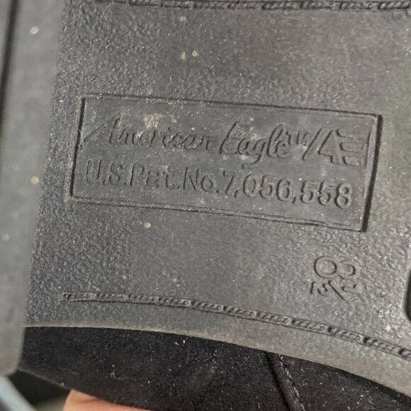 American Eagle Womens Slouch Black Faux Suede Bootie with Buckle Size 8 1/2 Boho - Picture 5 of 9